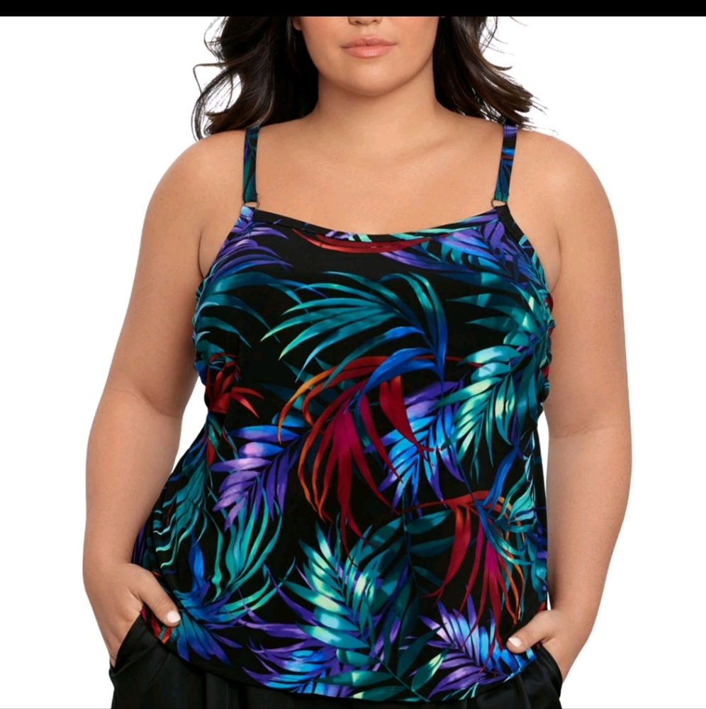 Trimshaper Women's  Swimdress Black Size 8 Adjustable Straps